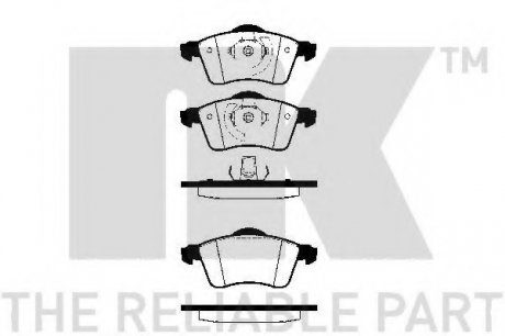 Комплект тормозных колодок, дисковый тормоз NK 224736 (фото 1)
