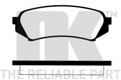 Комплект тормозных колодок, дисковый тормоз NK 224549 (фото 1)
