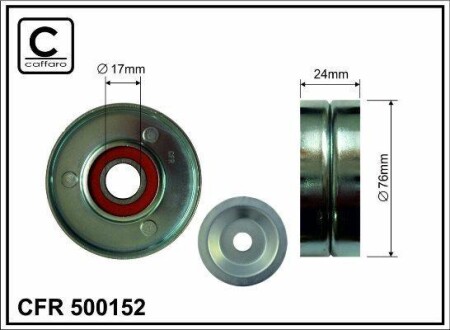 Натяжной ролик, поликлиновой ремень CAFFARO 500152
