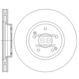 Тормозной диск передний BRAKE HI-Q SD3042 (фото 1)