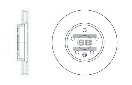 Тормозной диск передний BRAKE HI-Q SD3031 (фото 1)