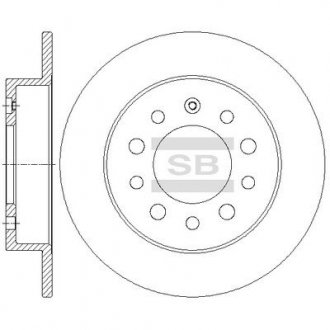 Тормозной диск задний BRAKE HI-Q SD1083 (фото 1)