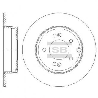 Тормозной диск задний SANGSIN BRAKE HI-Q SD1099