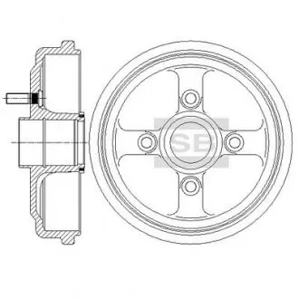 Гальмівний барабан SANGSIN BRAKE HI-Q SD3046