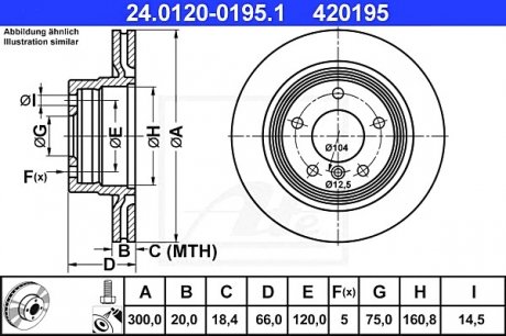 Гальмівний диск ATE 24.0120-0195.1 (фото 1)