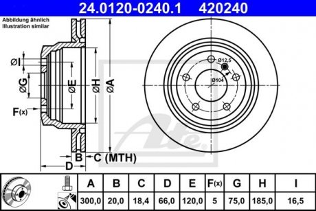 Тормозной диск ATE 24.0120-0240.1 (фото 1)