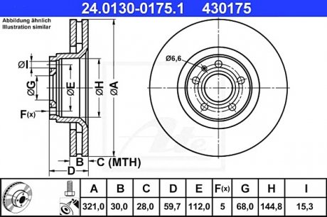 Тормозной диск ATE 24.0130-0175.1