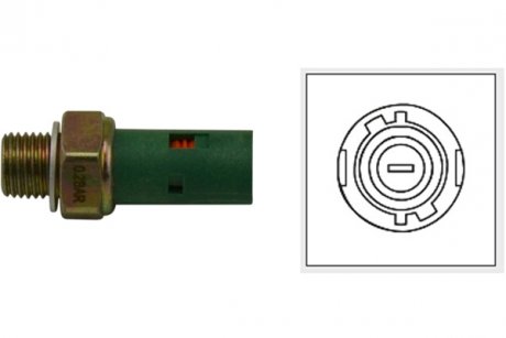 Датчик тиску оливи Renault Master/Trafic 1.9-2.0 dCi 00- (0.2 bar) (зелений) KAVO PARTS EOP-6501 (фото 1)