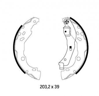 Колодки гальмівні барабанні; задн. PAGID HELLA 8DB355002-641