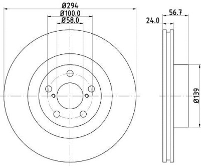 Тормозной диск перед. Forester/Impreza/Outbak/Legacy 2.0-3.0 00- PAGID HELLA 8DD355112-051