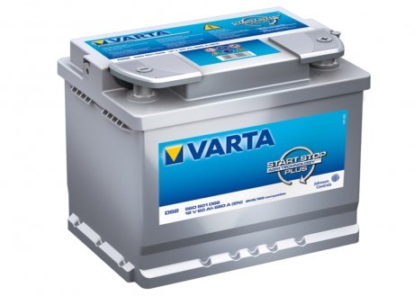 Акумулятор 6СТ-60 AGM Start-Stop Silver Dynamic VARTA 560901068 D852 (фото 1)
