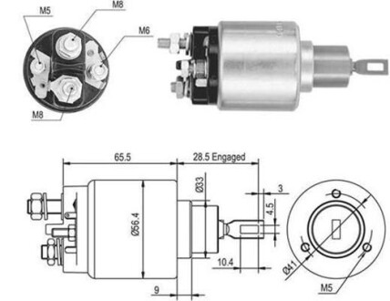 Тягове реле, стартер MAGNETI MARELLI 940113050048