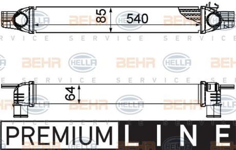 Радіатор інтеркулера HELLA 8ML 376 746-531