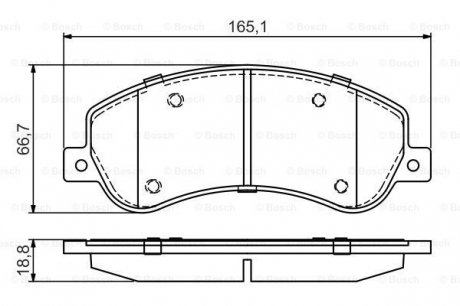 Колодки гальмівні дискові BOSCH 0986495436 (фото 1)