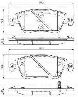 Гальмівні колодки дискові INFINITI G "F "09>> BOSCH 0986495134