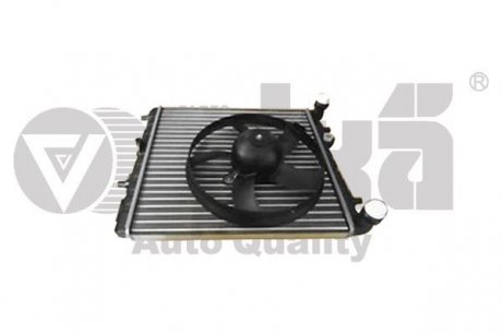 Радиатор с вентилятором охлаждения Skoda Fabia (99-08,08-14),Rapid (12-),Roomster (06-15)/VW Polo (01-09)/Seat Ibiza (07-11,11-) VIKA 11210140801 (фото 1)