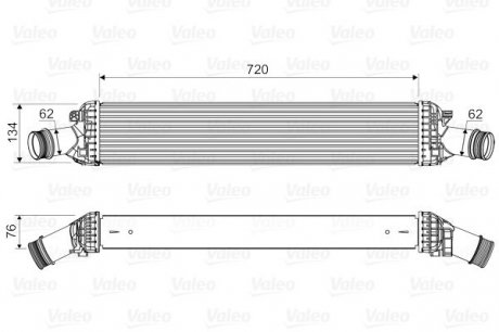 Радіатор інтеркулера Audi A4/A5/A6 2.0TFSI/2.7/3.0 VALEO 818654