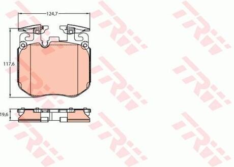 Тормозные колодки дисковые BMW 5(G30)/7(G31) "F "15>> TRW TRW GDB2147