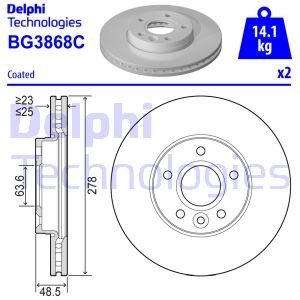 Тормозной диск BG3868-C DELPHI BG3868C (фото 1)