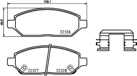 Тормозные колодки, к-кт. BREMBO P59 088