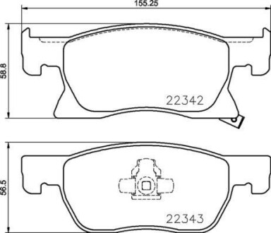 Тормозные колодки, к-кт. BREMBO P59 092