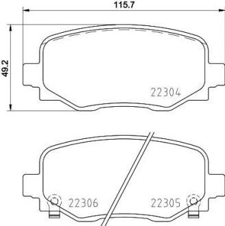 Тормозные колодки, к-кт. BREMBO P23 177