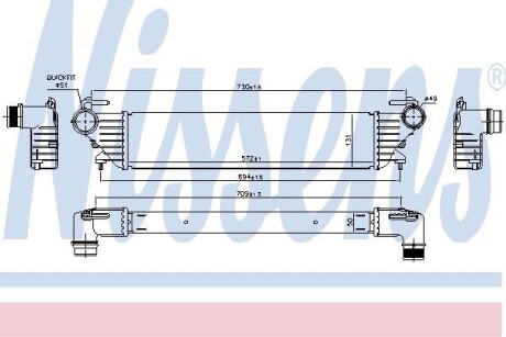 Интеркулер FIAT TIPO (356) (15-) 1.4 GAS NISSENS 96272