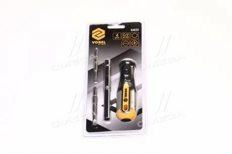 Отвертка двусторонняя : 6 в 1 Cr-V [12/72](про-во VOREL) YATO 64654