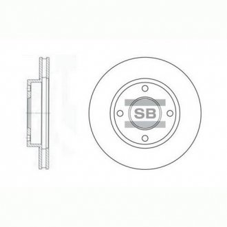 Тормозной диск передний SANGSIN BRAKE HI-Q SD3027