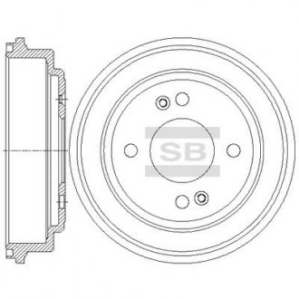 Тормозной барабан SANGSIN BRAKE HI-Q SD1078 (фото 1)