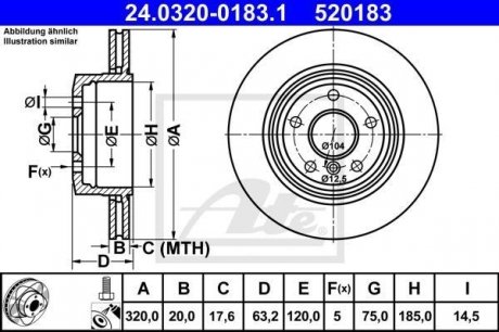 Тормозной диск SPORT ATE 24.0320-0183.1 (фото 1)