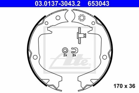 Тормозные колодки ATE 03.0137-3043.2