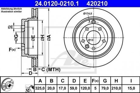 Гальмівний диск ATE 24.0120-0210.1 (фото 1)