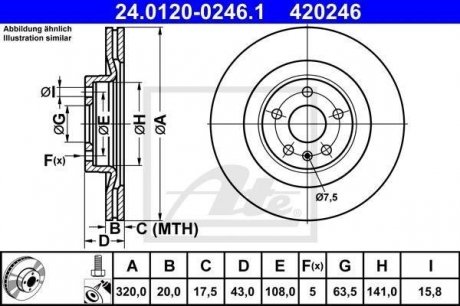 Гальмівний диск ATE 24.0120-0246.1 (фото 1)