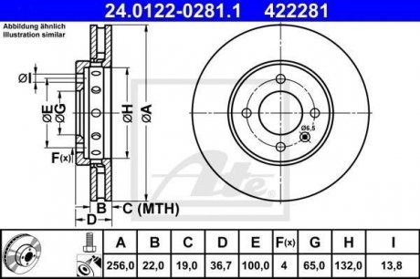 Тормозной диск ATE 24.0122-0281.1
