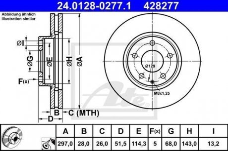 Тормозной диск ATE 24.0128-0277.1 (фото 1)