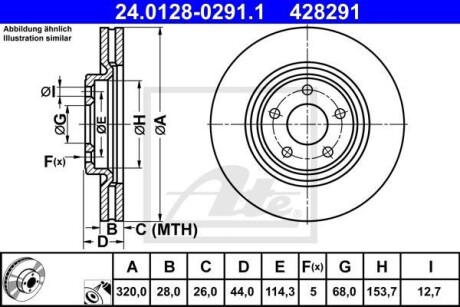 Гальмівний диск ATE 24.0128-0291.1