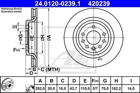 Гальмівний диск ATE 24.0120-0239.1