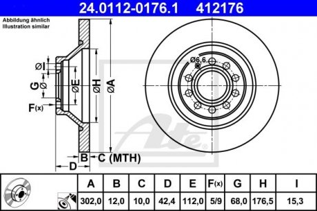 Тормозной диск ATE 24.0112-0176.1