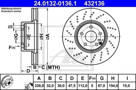 Тормозной диск ATE 24.0132-0136.1 (фото 1)
