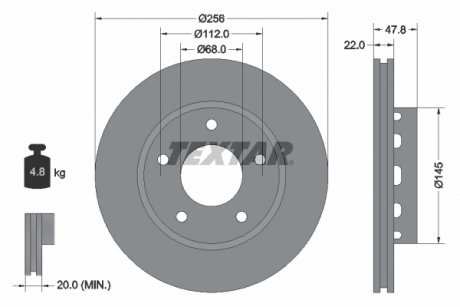 Томрозной диск TEXTAR 92174205 (фото 1)