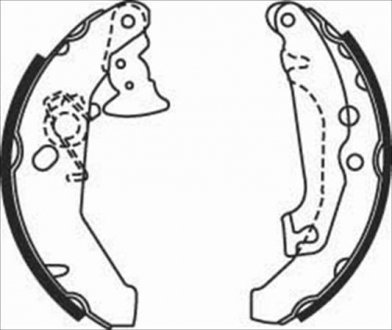 Тормозные колодки барабанные, к-кт. STARLINE BC 07560