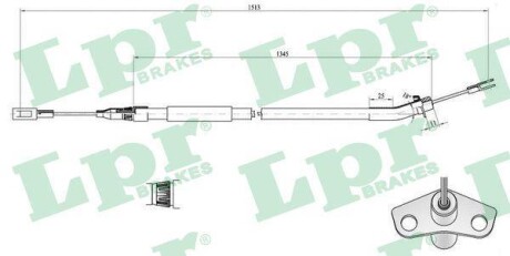 Тросик стояночного тормоза LPR C0448B