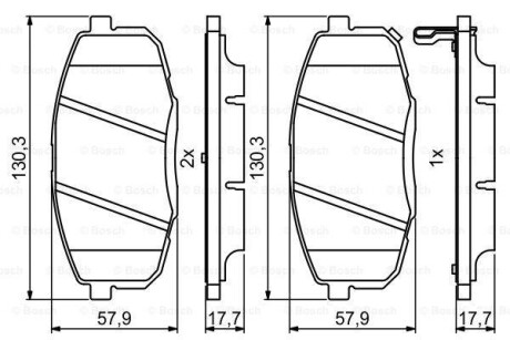 ДИСКОВЫЕ КОЛОДКИ ПЕРЕДНI BOSCH 0986494995