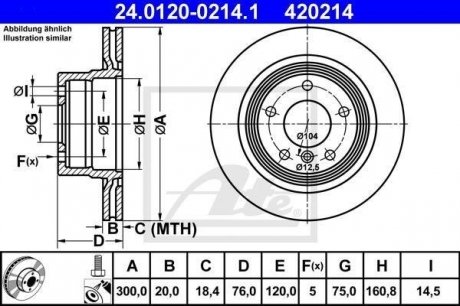 Тормозной диск ATE 24.0120-0214.1 (фото 1)
