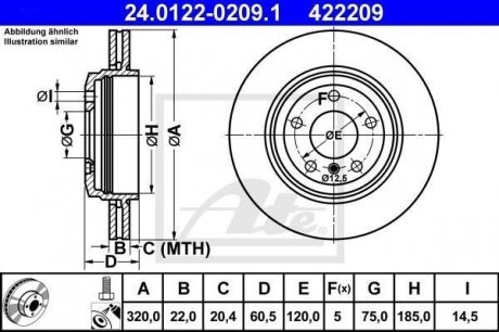 Тормозной диск ATE 24012202091 (фото 1)