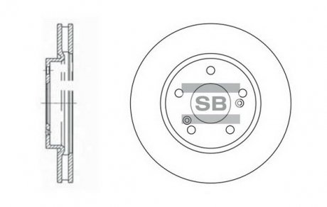 Диск тормозной HI-Q SD4312 (фото 1)