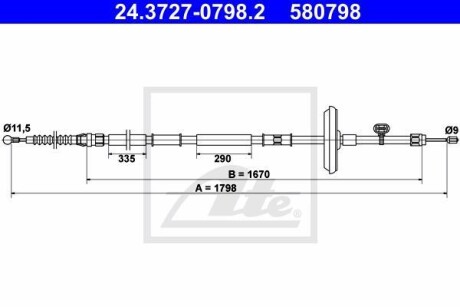 Троси гальм ATE 24.3727-0798.2