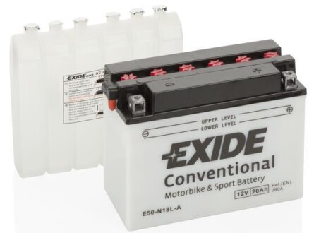 Акумулятор кислотний 20Ah 260A EXIDE E50-N18L-A