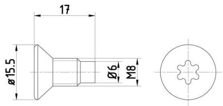 Болт диску гальмівного PAGID HELLA 8DZ 355 209-041